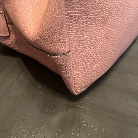 GUCCI DOLLAR CALFSKIN GG CHARM PINK TOTE WITH CROSSBODY STRAP - Picture 3 of 8